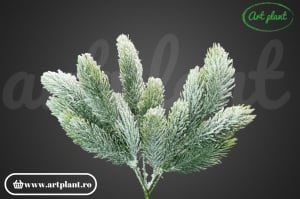Ramură decorativă Pin, 35 cm – Snowed Green - Img 4