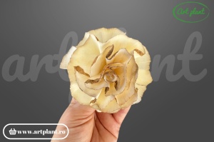 Cap garoafă bark sola 8 cm cu petale franjurate și textură rustic, floare decorativă din lemn de sola bark