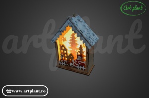 Casuta lemn cu led