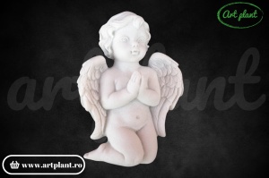 Figurină de răsină înger îngenunchiat