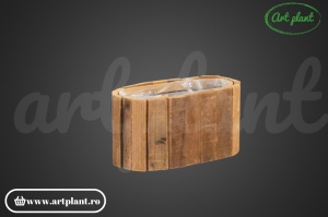 Ghiveci din lemn „Wood Stripes” (oval)