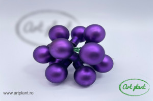 Globulete sticla purple mat 2 cm