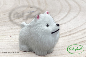 Miniatura catel alb