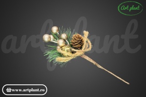 Ramură decorativă, 19 cm - aurie - Img 5