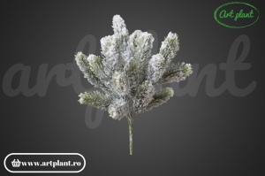 Ramură decorativă Pin, 35 cm – Snowed Green - Img 2