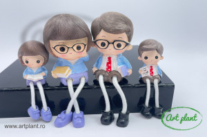 Set 4 figurine de răsină Familie