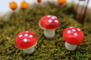 Set ciupercute decorative 2 cm, 10 buc / set - Img 1