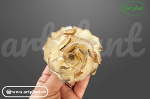 Cap garoafă bark sola 6 cm cu petale franjurate și textură rustic, floare decorativă din lemn de sola bark