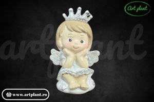 Figurină îngeraș cu coroană