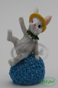 Iepuras ceramic cu ou 6x4 cm - Img 4