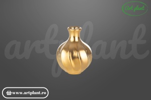 Mini vază aurie pentru flori mici, design elegant, înălțime 10 cm, decor modern pentru aranjamente florale