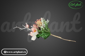 Ramură decorativă, 24 cm - roz - Img 8
