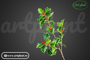 Ramură decorativă Ilex, 63 cm
