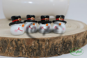 Figurine de răsină cap de om de zăpadă - Img 2