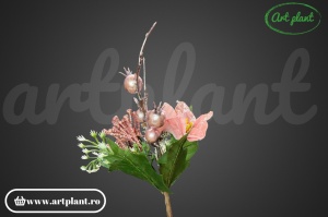 Ramură decorativă, 24 cm - roz - Img 5