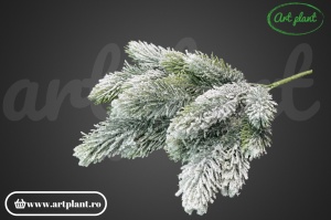 Ramură decorativă Pin, 35 cm – Snowed Green