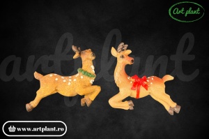 Set 2 figurine răsină cerbi