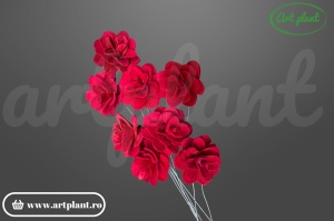 trandafiri rosii din lemn de akacia flori artificiale decorative premium