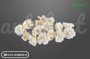 Cap hortensie sola 4 cm cu inflorescență compactă, floare decorativă din lemn de sola