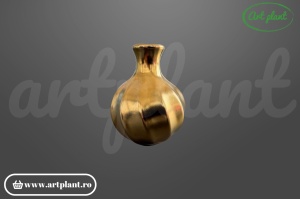 Mini vază sferă ceramică albă 6.5 cm