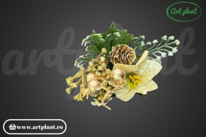 Ramură decorativă, 24 cm - aurie - Img 4