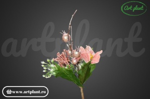 Ramură decorativă, 24 cm - roz - Img 9