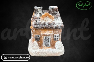 Figurină răsină casută înzăpezită