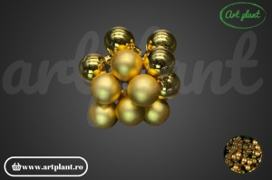 Globulete sticla mix auriu 2 cm