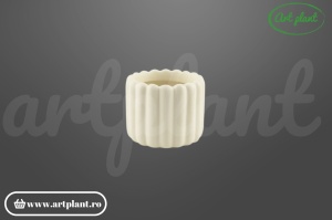 Mini vază ceramică avorio cilindru 6.5 cm