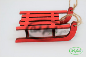Sanie lemn rosie 10 cm