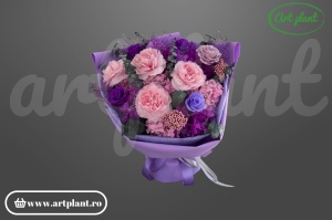 Buchet cu trandafiri criogenati austin