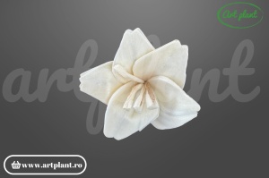Cap crin sola 6 cm cu petale alungite clasice, floare decorativă elegantă din lemn de sola