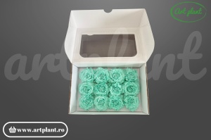 Mini Rose Romantic stabilizate Touss din Ecuador, Ø 4–5 cm • Înălțime 2–2.3 cm, 12 buc