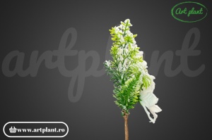 Ramură decorativă Crăciuniță, 19 cm – Snowed White - Img 6