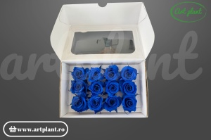 Trandafir criogenat mini albastru regal 1 bucată floare naturală conservată Ecuador Art Plant
