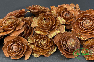 Conuri trandafir natur & glitter