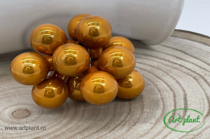 Globulete sticla amber lucios 2.5 cm