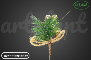 Ramură decorativă, 19 cm - aurie - Img 4