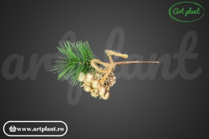 Ramură decorativă, 19 cm - aurie - Img 4