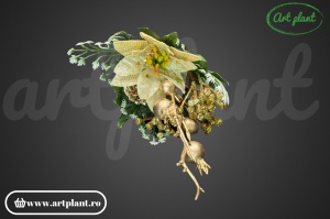 Ramură decorativă, 24 cm - aurie - Img 5