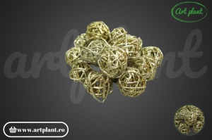 Bile ratan 3 cm champagne & glitter