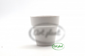 Ghiveci ceramica alb 7 x 6.5 cm