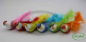 Pasari Decorative Din Pene Cu Clips 6/Set - Img 1