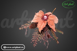 Ramură decorativă Crăciuniță, 40.5 cm – roz