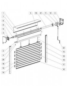Usa garaj automata 3200 L x 2500 H , antracit 7016 , lamele 55 mm - Img 7
