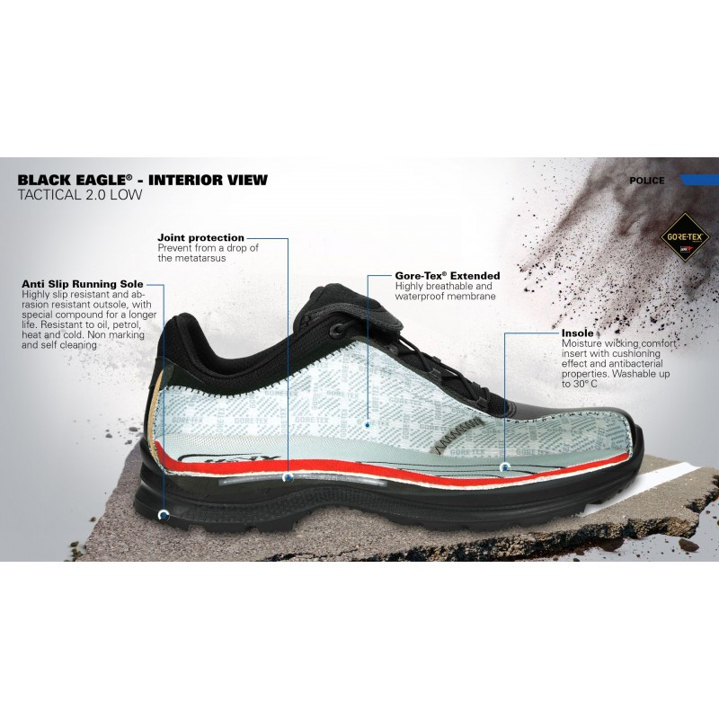 Pantofi Haix Black Eagle Tactical 2.1 GTX low/black