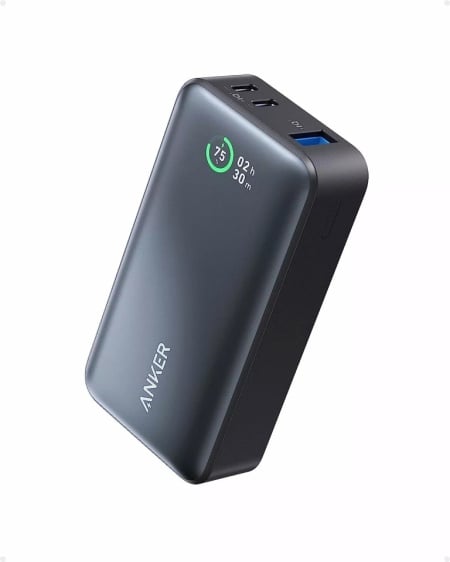 Baterie externa Anker 533 PowerCore 10,000mAh 30W, Power IQ 3.0, Power Delivery, 2x USB-C, 1x USB-A, Black