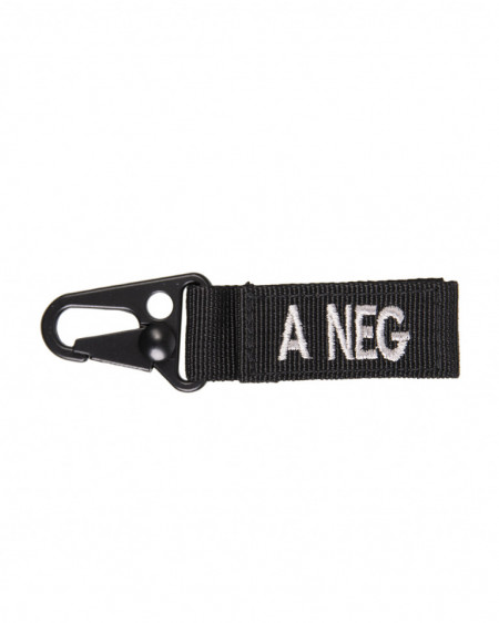 Breloc tactic grupa de sange A Negativ - Negru