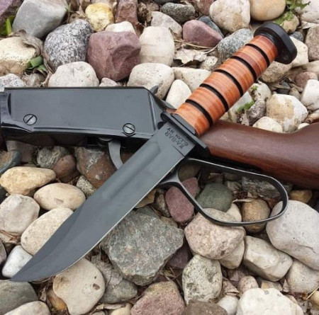 Cutit KA-BAR Dog s Head cu teaca din piele