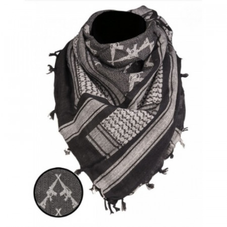 Esarfa shemagh rifles - Alb negru